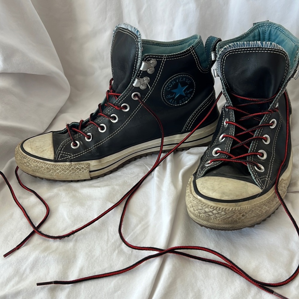 Leather Converse All Star Chuck Taylor City Hiker Black Shoes Size 8 men’s